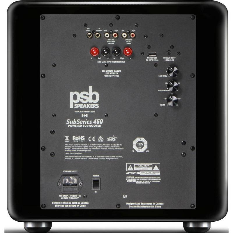 PSB Subseries 450 DSP Controlled Subwoofer in Black (Brand New) - Audiolab