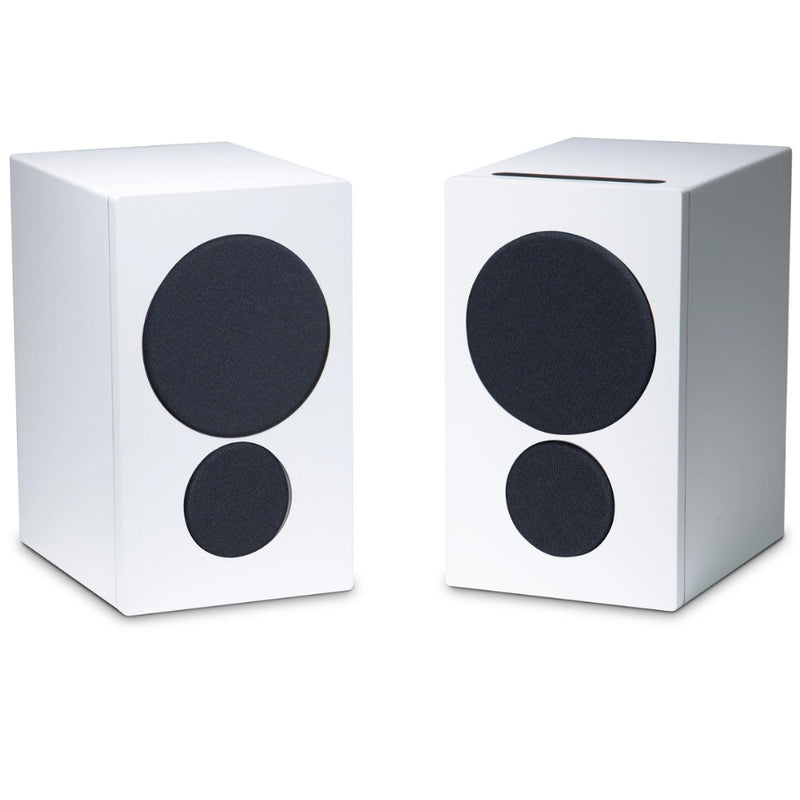 PSB iQ1 BluOS Streaming Powered Speaker in White (Pair) with Grilles - Audiolab