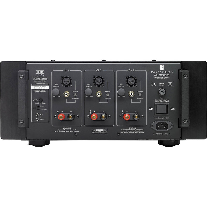 Parasound A31 Three Channel Power Amplifier | Best Parasound A31 Three Channel Power Amplifier | Parasound A31 Three Channel Power Amplifier Reviews | Audiolab Home Audio