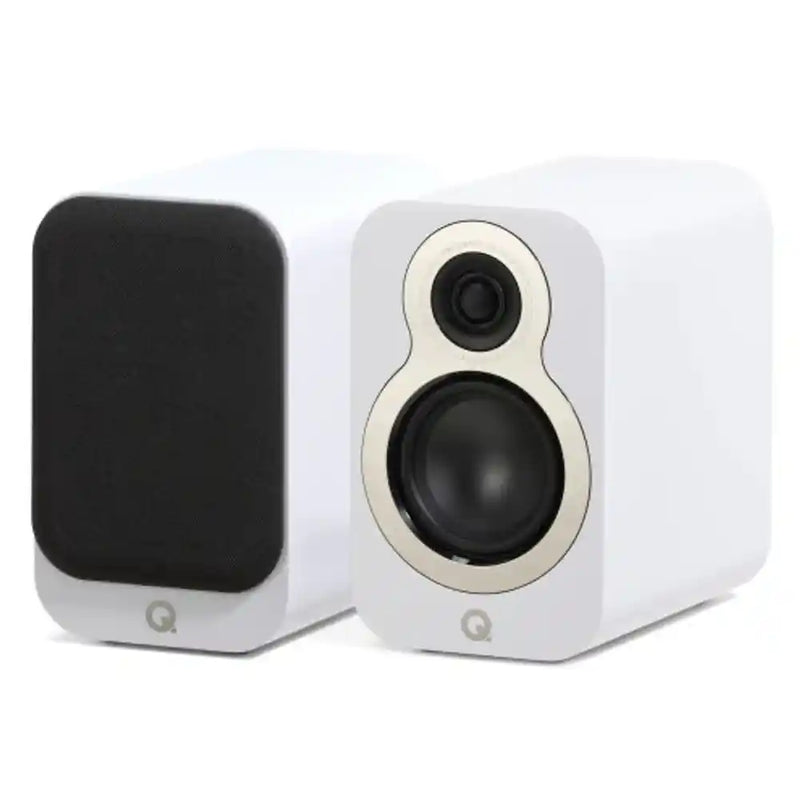 Q Acoustics 3010C Bookshelf Speaker in Satin White (Pair) - Audiolab