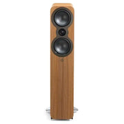 Q Acoustics 3050C High Performance Floorstanding Speaker in Pin Oak (Pair) Front View - Audiolab