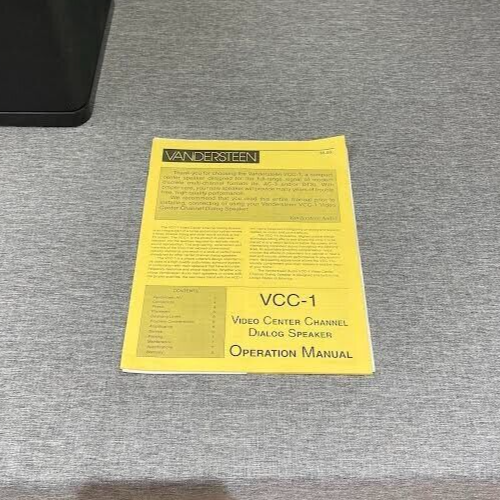 Vandersteen VCC-1 Two-way Center Channel Speaker (Black) | Best Vandersteen VCC-1 Two-way Center Channel Speaker (Black) | Vandersteen VCC-1 Two-way Center Channel Speaker (Black) Reviews | Audiolab Home Audio
