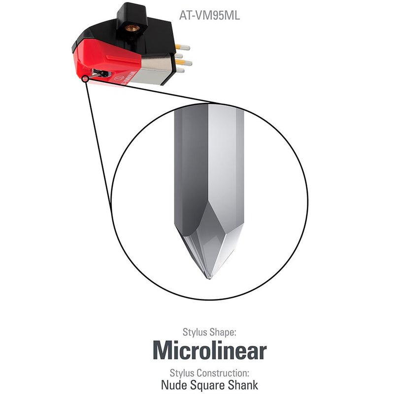 Audio-Technica AT-VM95ML Dual Moving Magnet Cartridge | Best Audio-Technica AT-VM95ML Dual Moving Magnet Cartridge | Audio-Technica AT-VM95ML Dual Moving Magnet Cartridge Reviews | Audiolab Home Audio