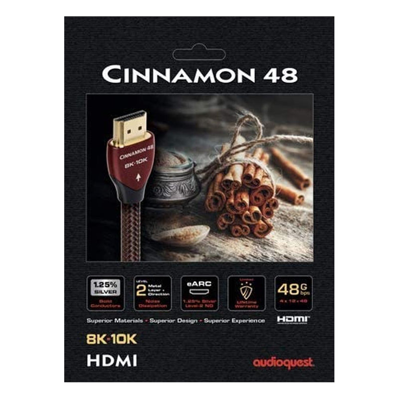AudioQuest Cinnamon 48 8K-10K 48Gbps HDMI Cable | Best AudioQuest Cinnamon 48 8K-10K 48Gbps HDMI Cable | AudioQuest Cinnamon 48 8K-10K 48Gbps HDMI Cable Reviews | Audiolab Home Audio