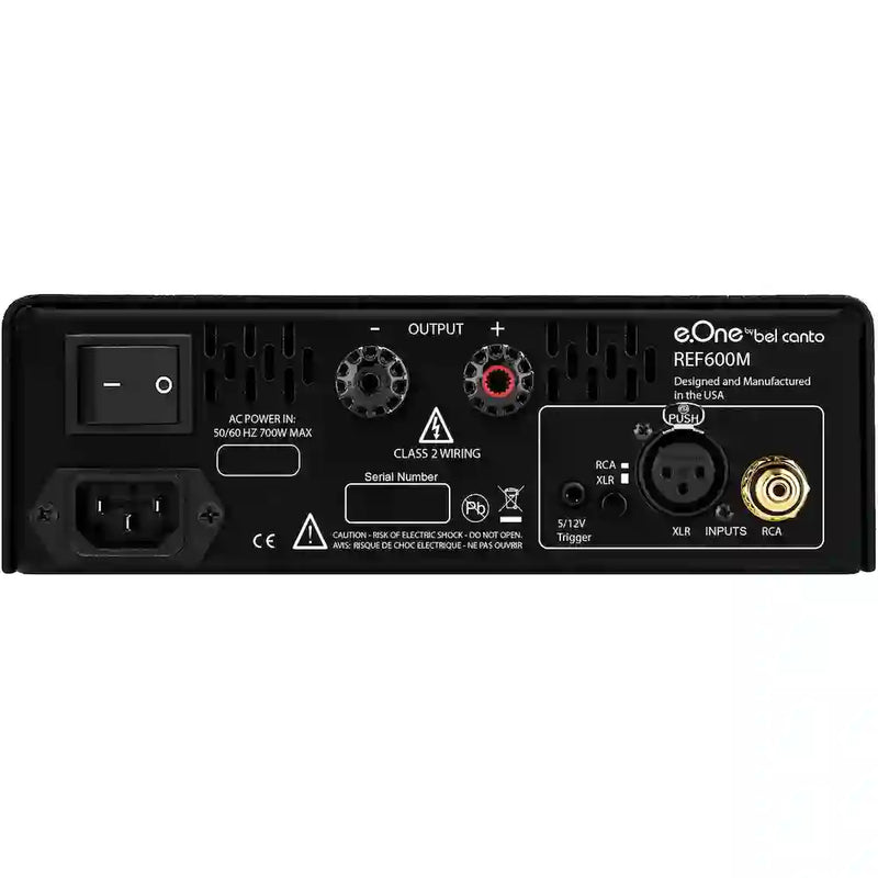Bel Canto e.One REF600M Power Amplifier in Black - Audiolab