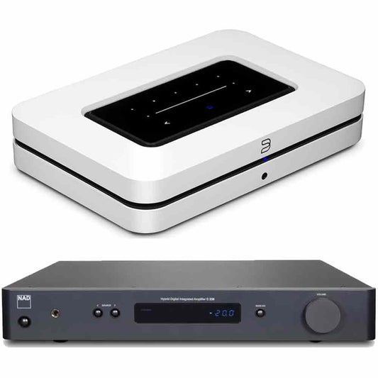 Bluesound and NAD Bundle: Bluesound NODE Wireless Music Streamer And NAD C 338 Hybrid Digital Integrated Amplifier