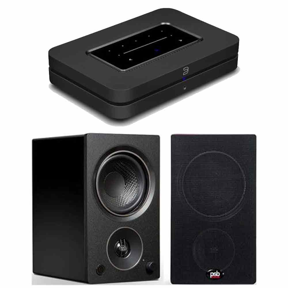 Bluesound and PSB Bundle: Bluesound NODE Wireless Music Streamer And PSB Alpha AM3 Powered Speaker (Pair)