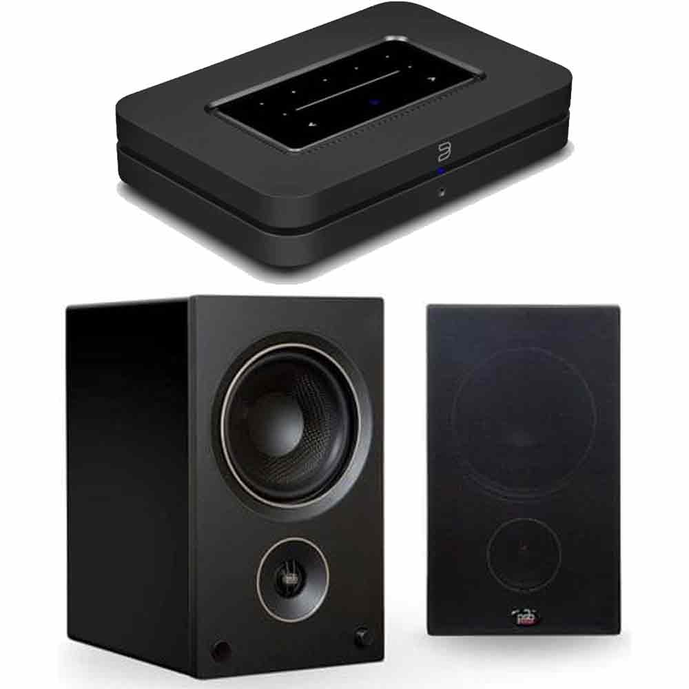 Bluesound and PSB Bundle: Bluesound NODE Wireless Music Streamer And PSB Alpha AM5 Powered Speaker (Pair)