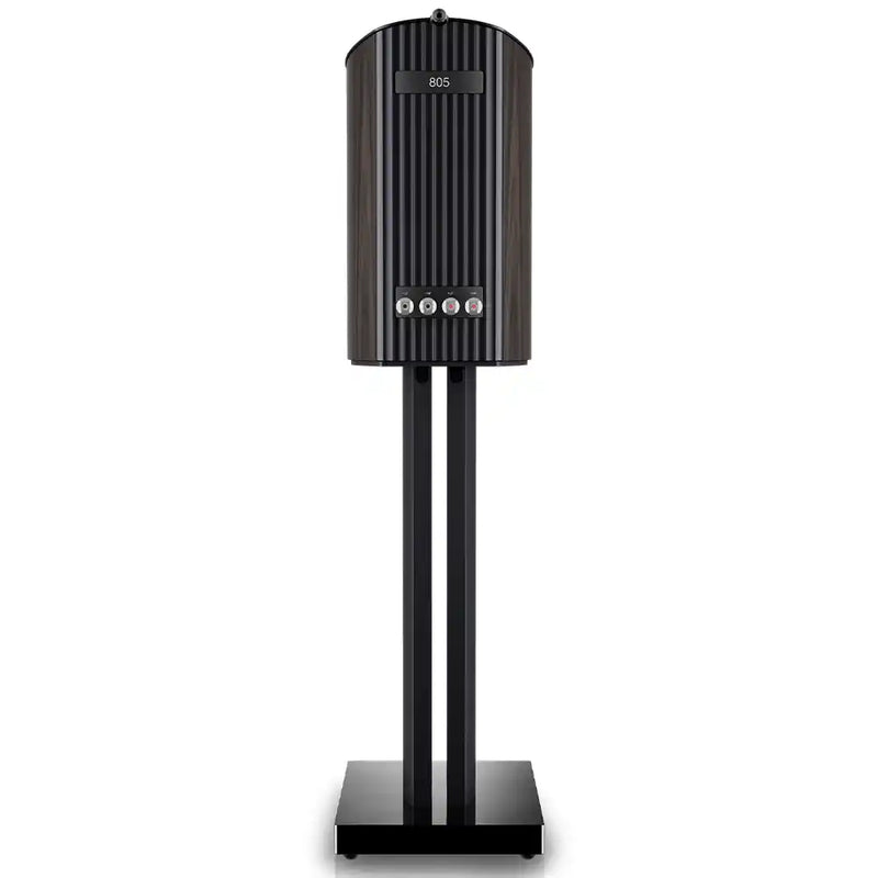 Bowers & Wilkins 805 D5 Reference Stand Mount Loudspeaker in Dark Walnut (Pair) Rear View - Audiolab