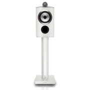 Bowers & Wilkins 805 D5 Reference Stand Mount Loudspeaker in Warm White (Pair) Front View - Audiolab
