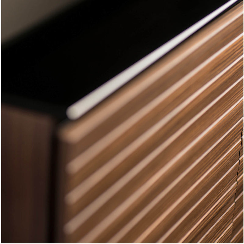 Salamander Zurich 317 Linear Texture Single-Width AV Cabinet in Opium Brown