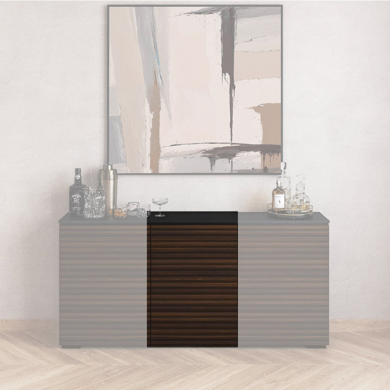 Salamander Zurich 317 Linear Texture Single-Width AV Cabinet in Opium Brown
