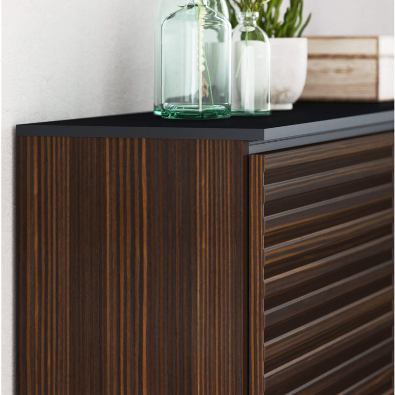 Salamander Zurich 317 Linear Texture Single-Width AV Cabinet in Opium Brown