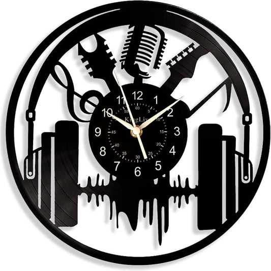Wall Clock from Vintage Vinyl Record - Audiolab