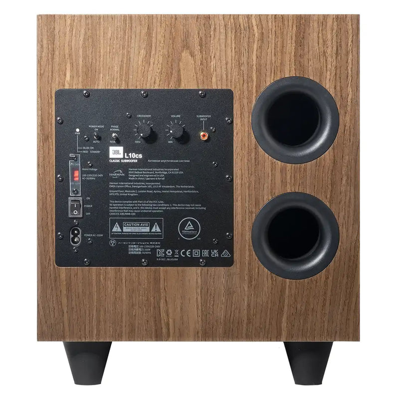 JBL L10 Classic 10-Inch Down Firing Powered Subwoofer in Walnut