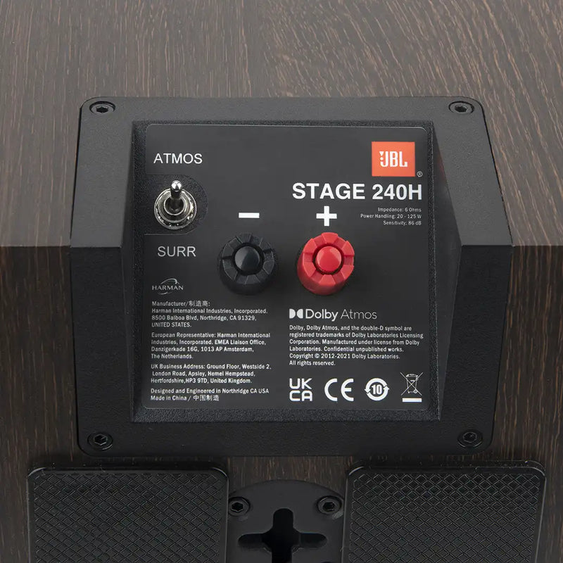 JBL Stage 240H 2-Way 4.5-Inch Dolby Atmos Height Module Speakers (Pair)
