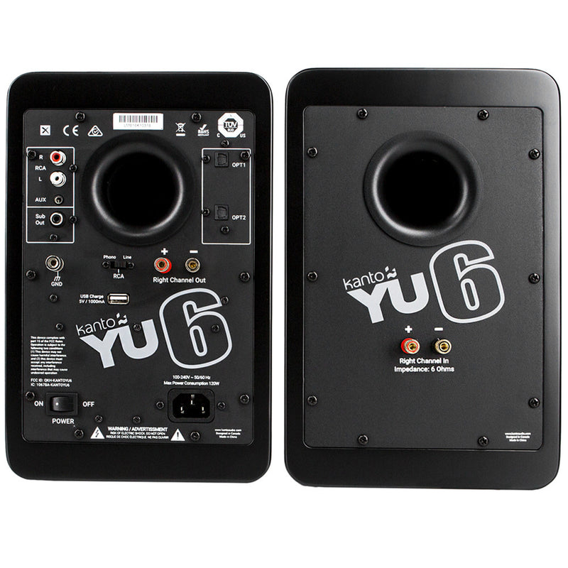 Kanto YU6 Powered Speaker (pair) | Best Kanto YU6 Powered Speaker (pair) | Kanto YU6 Powered Speaker (pair) Reviews | Audiolab Home Audio