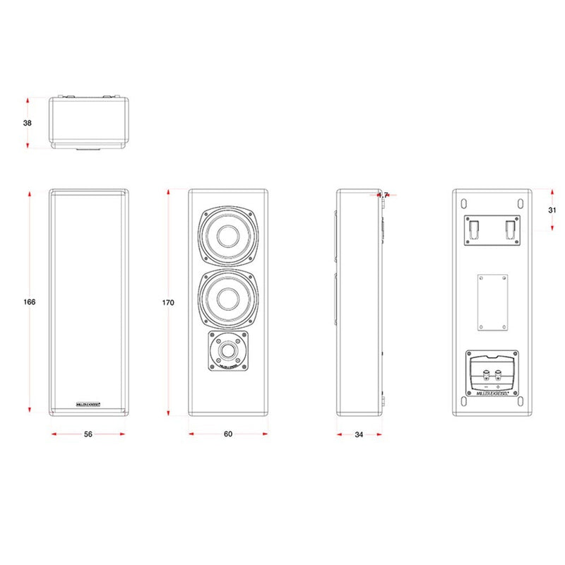 M&K MP950 On-Wall Speaker (Each) | Best M&K MP950 On-Wall Speaker (Each) | M&K MP950 On-Wall Speaker (Each) Reviews | Audiolab Home Audio