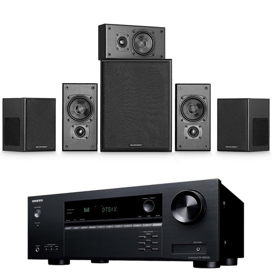 M&K & Onkyo Bundle: M&K MOVIE 5.1 System And Onkyo TX-NR5100 7.2-Channel 8K AV Receiver