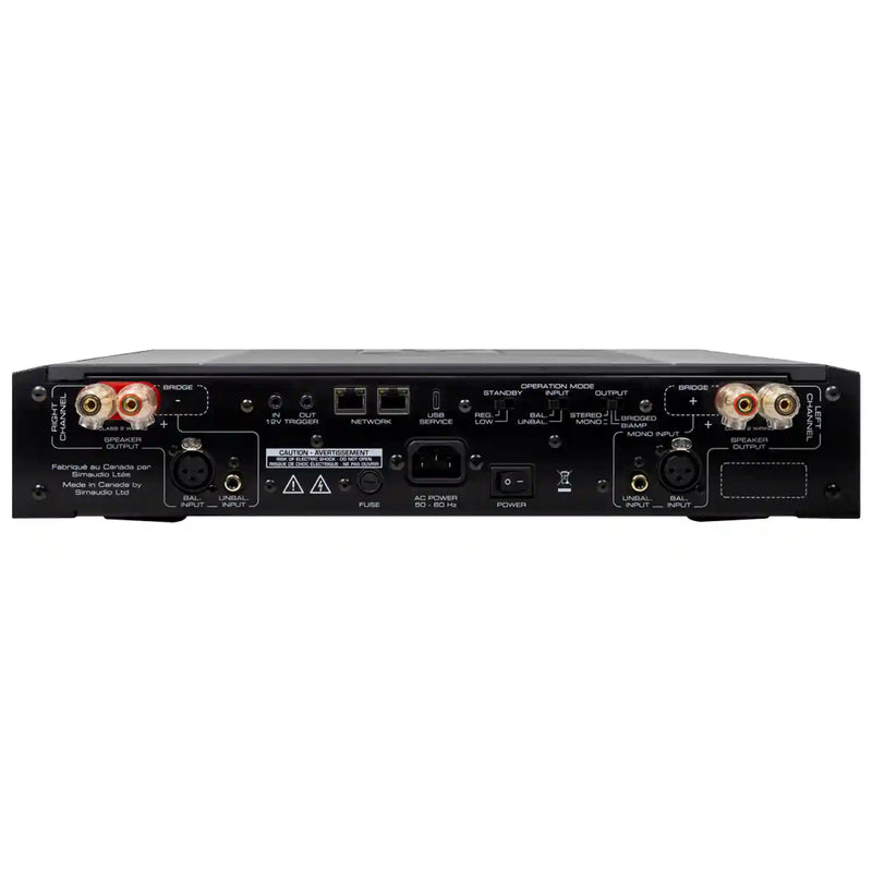 Moon 461 Power Amplifier in Silver Rear View - Audiolab 