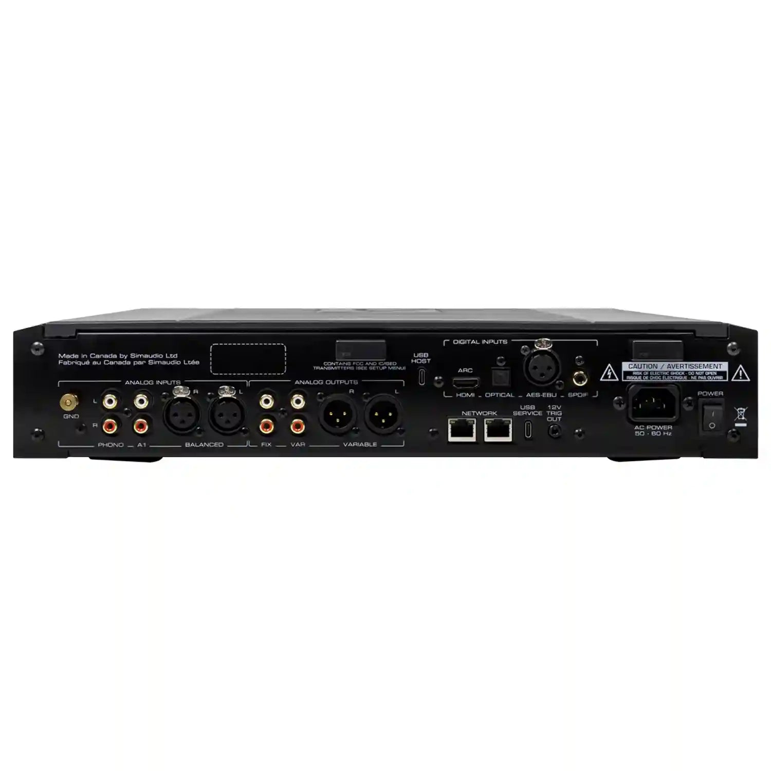 Moon 491 Network Player Preamplifier in Silver Rear View - Audiolab 