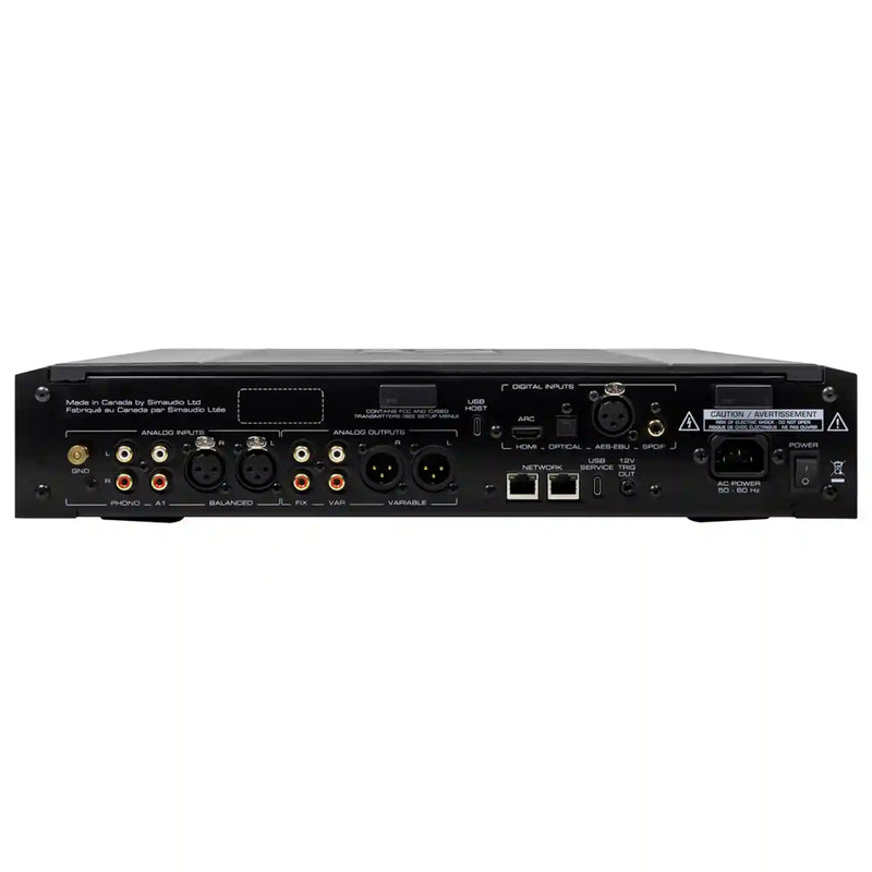 Moon 491 Network Player Preamplifier in Silver Rear View - Audiolab 