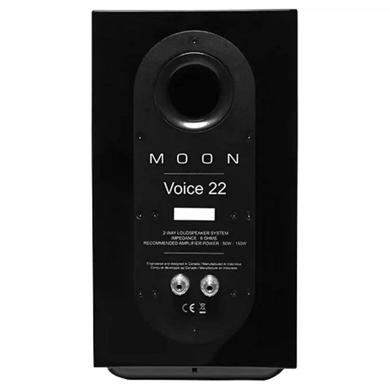 Moon Voice 22 Loudspeaker in Black (Pair) Rear - Audiolab