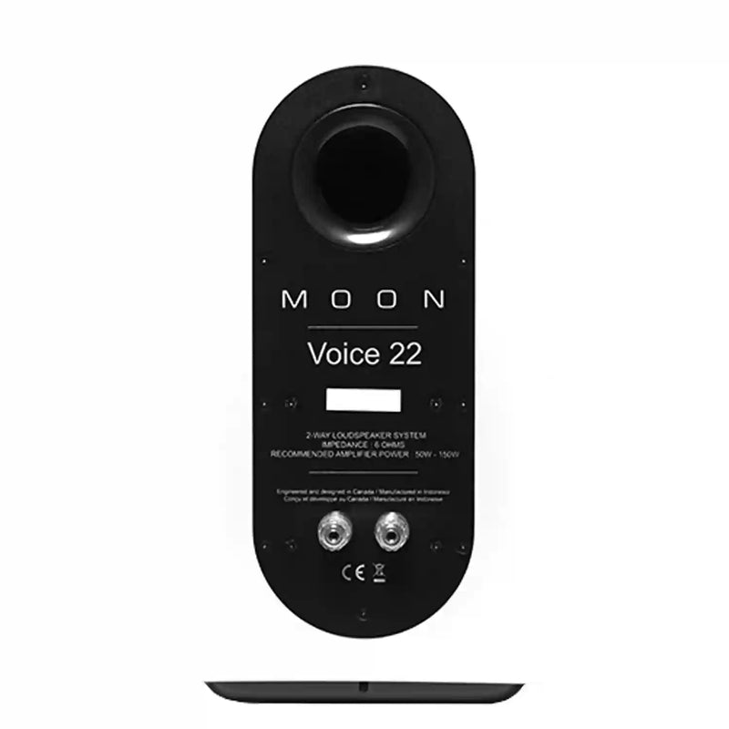 Moon Voice 22 Loudspeaker in White (Pair) Rear - Audiolab