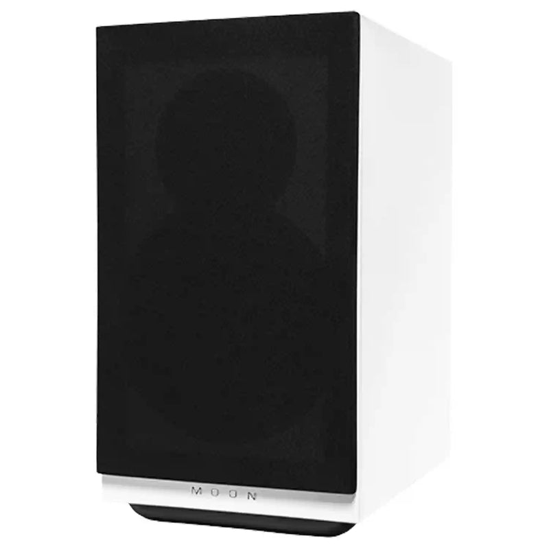 Moon Voice 22 Loudspeaker in White (Pair) with Grille - Audiolab