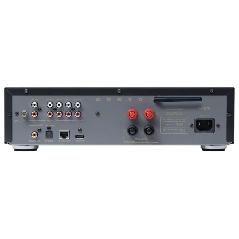 Onkyo Muse Y-40 Network Streamer and Integrated High Power Amplifier in Black Rear Panel - Audiolab