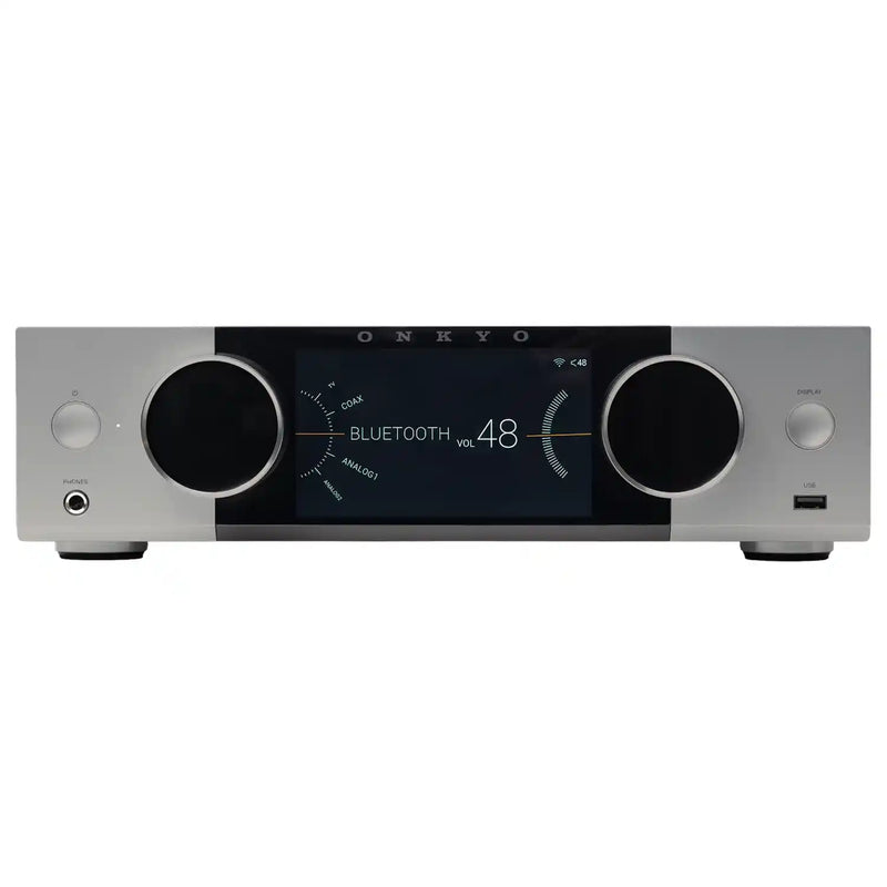 Onkyo Muse Y-40 Network Streamer and Integrated High Power Amplifier in Silver - Audiolab