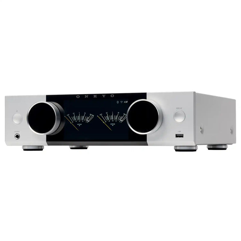 Onkyo Muse Y-40 Network Streamer and Integrated High Power Amplifier in Silver - Audiolab