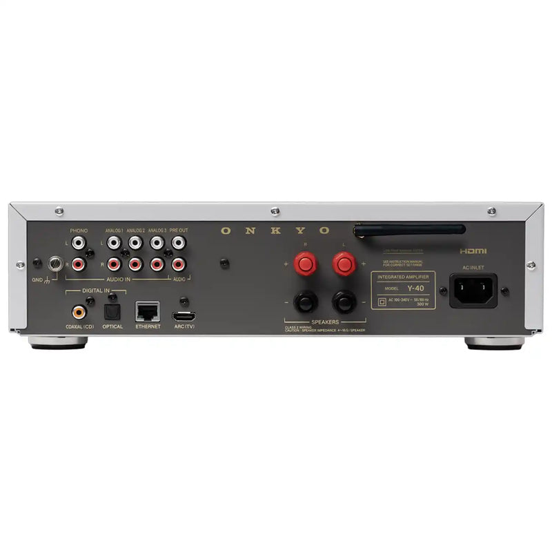 Onkyo Muse Y-40 Network Streamer and Integrated High Power Amplifier in Silver Rear Panel - Audiolab