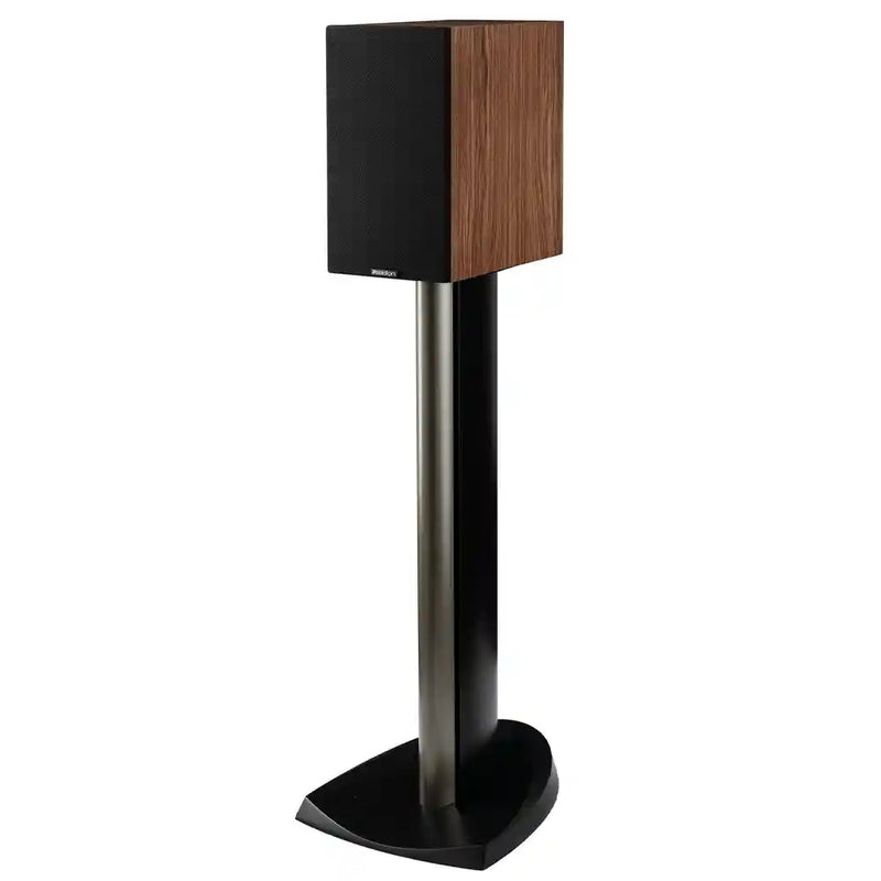 Paradigm Premier 120B v2 Bookshelf Speaker in Walnut (Each) on Stand with Grille - Audiolab