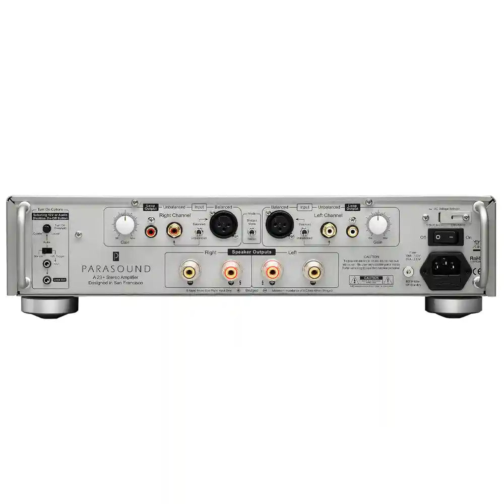 Parasound HALO A23+ Power Amplifier in Silver - Audiolab