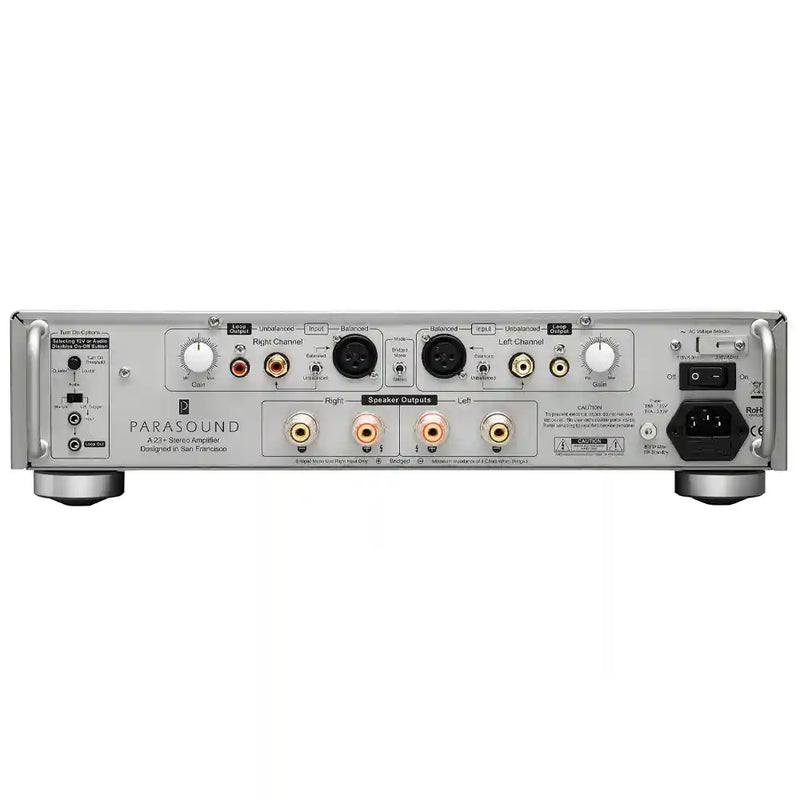 Parasound HALO A23+ Power Amplifier in Silver - Audiolab