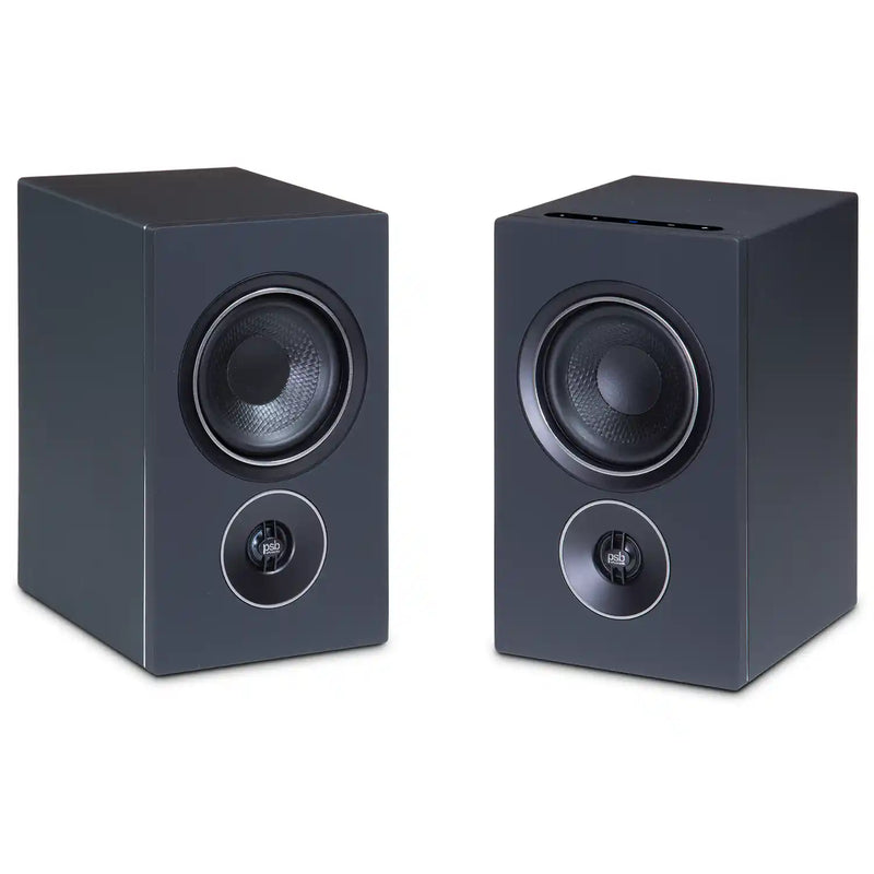 PSB iQ2 BluOS Streaming Powered Speaker in Black (Pair) - Audiolab