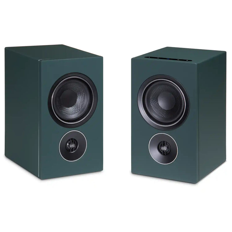 PSB iQ2 BluOS Streaming Powered Speaker in Boreal Green (Pair) - Audiolab