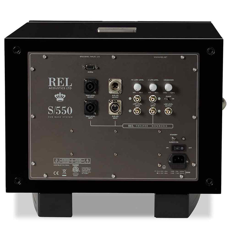 REL Acoustics S/550 Subwoofer in Piano Black | Best REL Acoustics S/550 Subwoofer in Piano Black | REL Acoustics S/550 Subwoofer in Piano Black Reviews |  Audiolab Stereo & Video