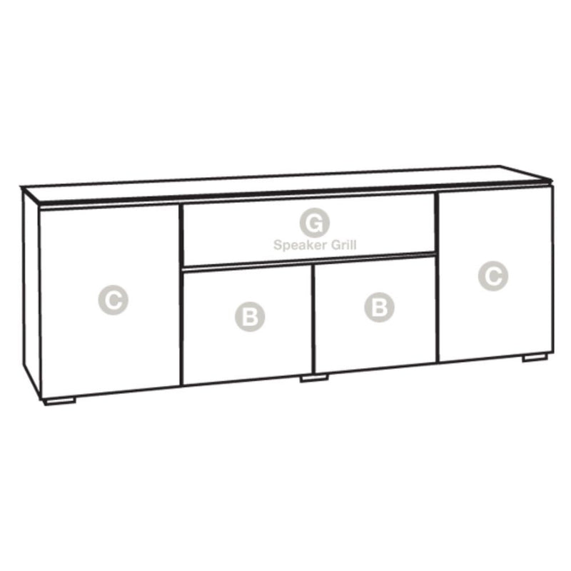 Salamander Designs Miami 345 in Gloss White / Black Glass | Best Salamander Designs Miami 345 in Gloss White / Black Glass | Salamander Designs Miami 345 in Gloss White / Black Glass Reviews | Audiolab Home Audio